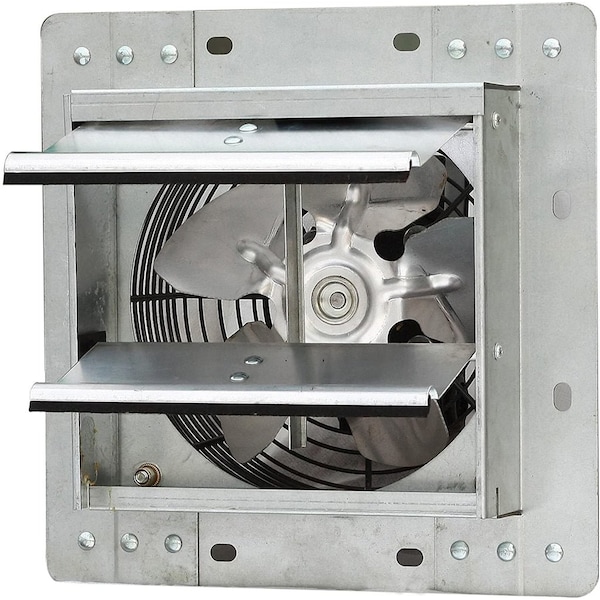 Iliving Silver 7 in. 242 CFM Wall-Mounted Variable Speed Shutter Exhaust Fan Crawl Space Ventilator ILG8SF7V - main
